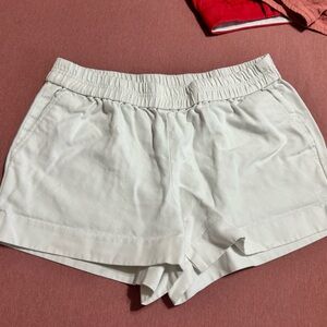 J. Crew White Elastic-Waist Athletic Shorts